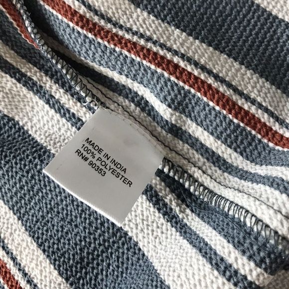 Rebellion Cute Open Front Cardigan Top ~ Sz M ~ Stripes ~ Long Sleeve - Picture 5 of 7